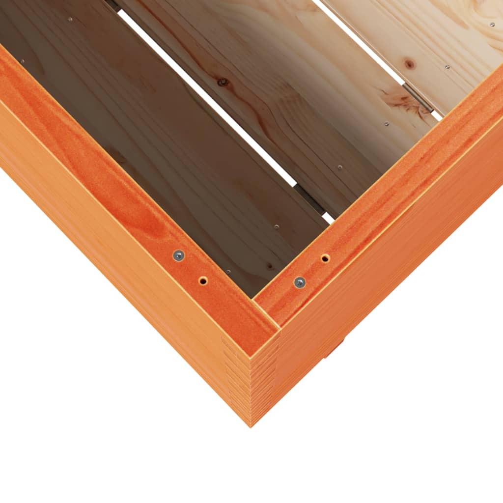 vidaXL Jardinera madera maciza de pino marrón cera 70x40x72,5 cm