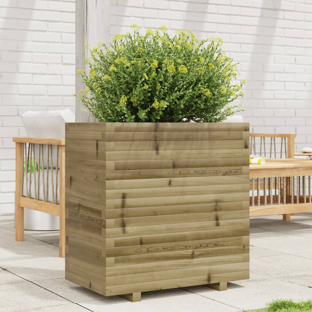 vidaXL Jardinera madera de pino impregnada 70x40x72,5 cm