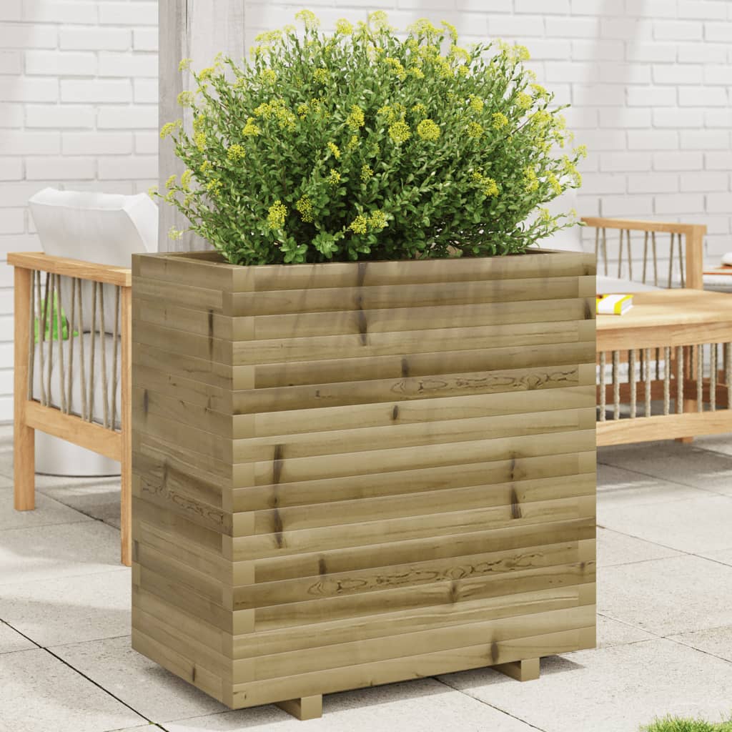 vidaXL Jardinera madera de pino impregnada 70x40x72,5 cm