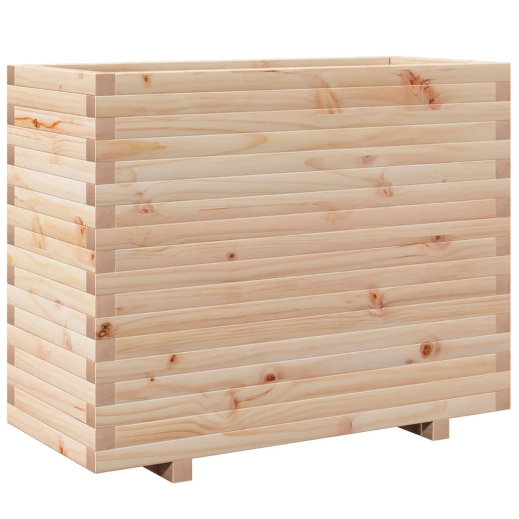 vidaXL Jardinera madera maciza de pino 90x40x72,5 cm