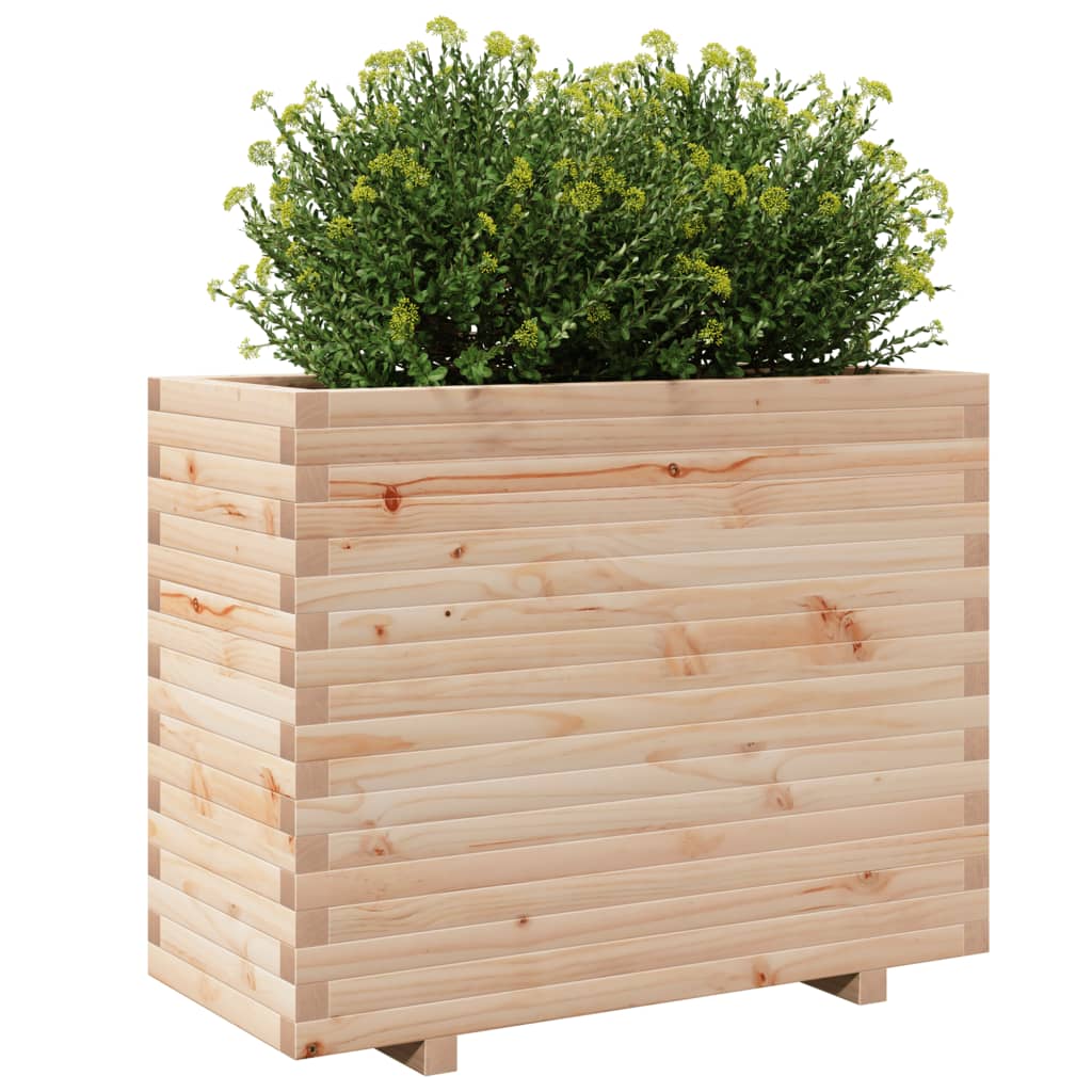 vidaXL Jardinera madera maciza de pino 90x40x72,5 cm