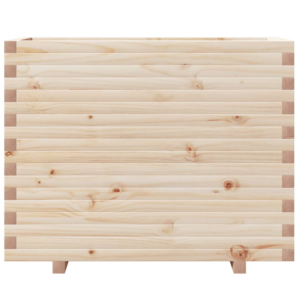 vidaXL Jardinera madera maciza de pino 90x40x72,5 cm