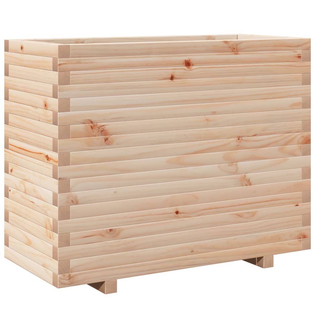 vidaXL Jardinera madera maciza de pino 90x40x72,5 cm