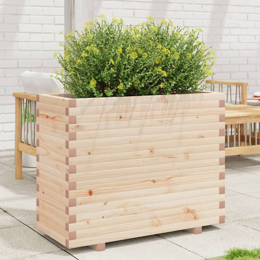 vidaXL Jardinera madera maciza de pino 90x40x72,5 cm