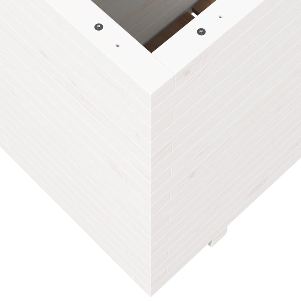 vidaXL Jardinera madera maciza de pino blanco 90x40x72,5 cm