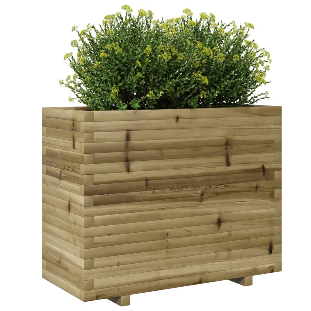 vidaXL Jardinera madera de pino impregnada 90x40x72,5 cm