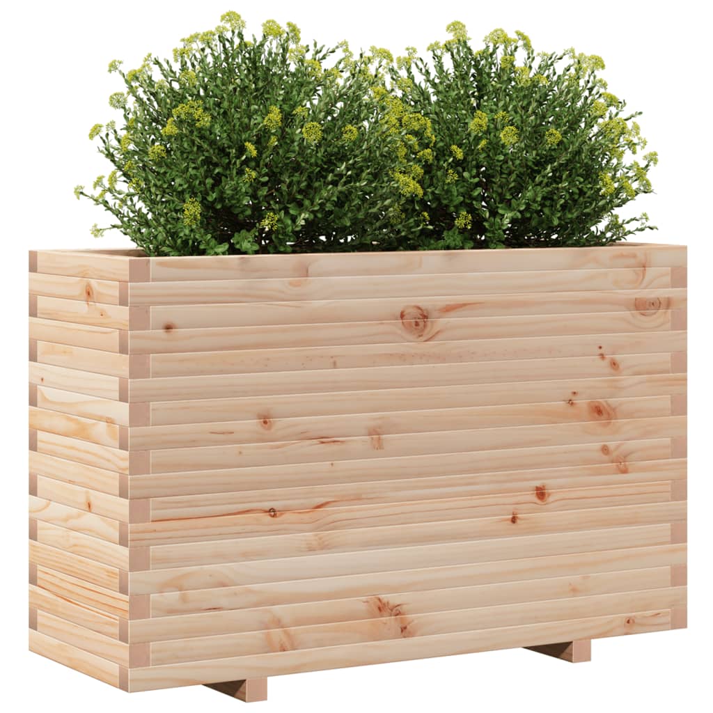 vidaXL Jardinera madera maciza de pino 110x40x72,5 cm