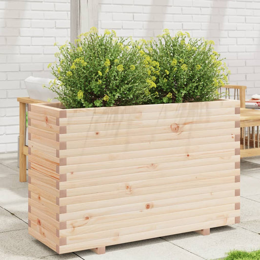 vidaXL Jardinera madera maciza de pino 110x40x72,5 cm