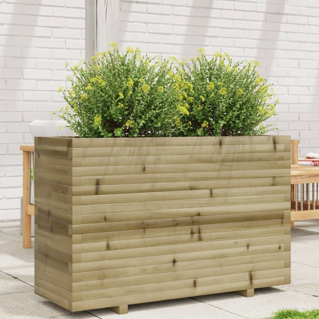 vidaXL Jardinera madera de pino impregnada 110x40x72,5 cm