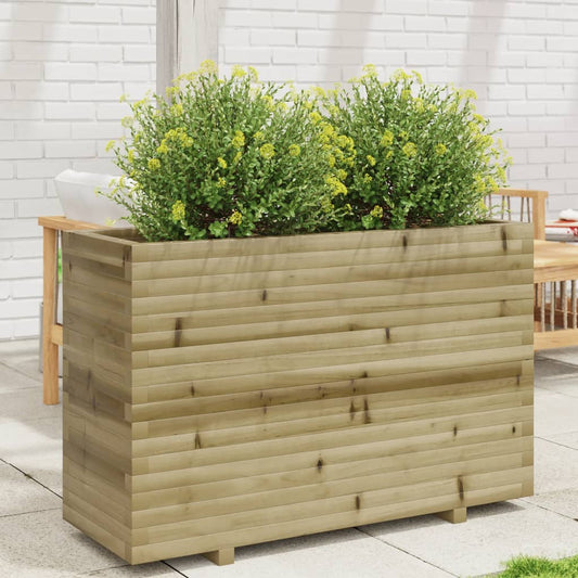 vidaXL Jardinera madera de pino impregnada 110x40x72,5 cm