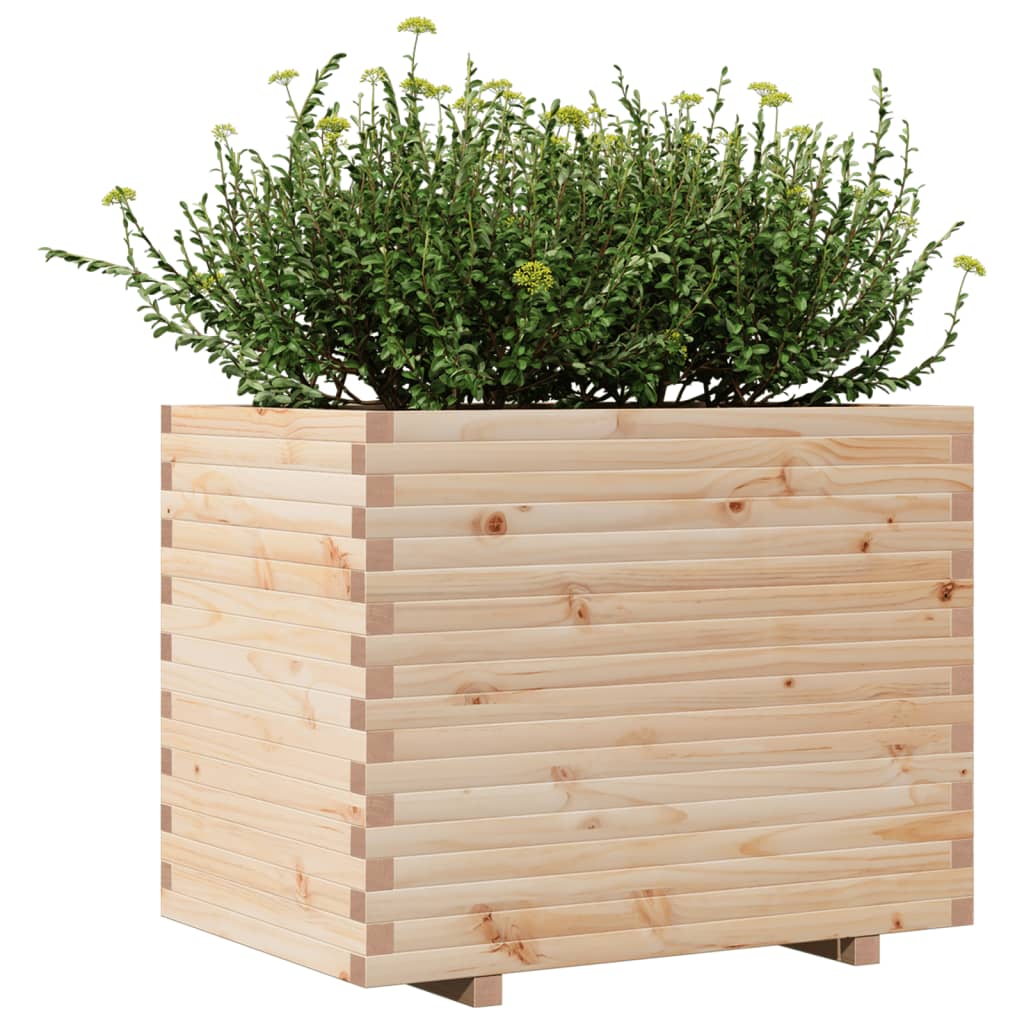 vidaXL Jardinera madera maciza de pino 90x60x72,5 cm