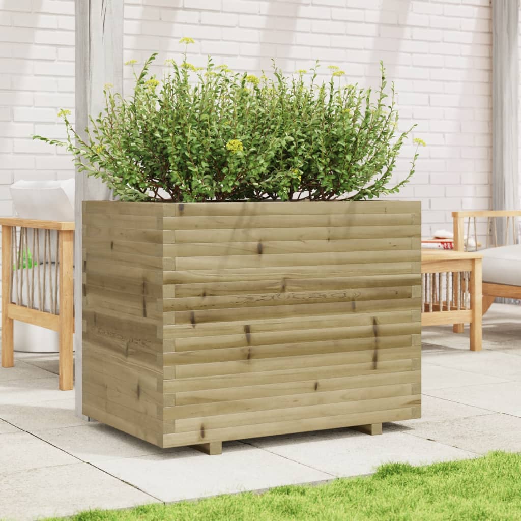 vidaXL Jardinera madera de pino impregnada 90x60x72,5 cm