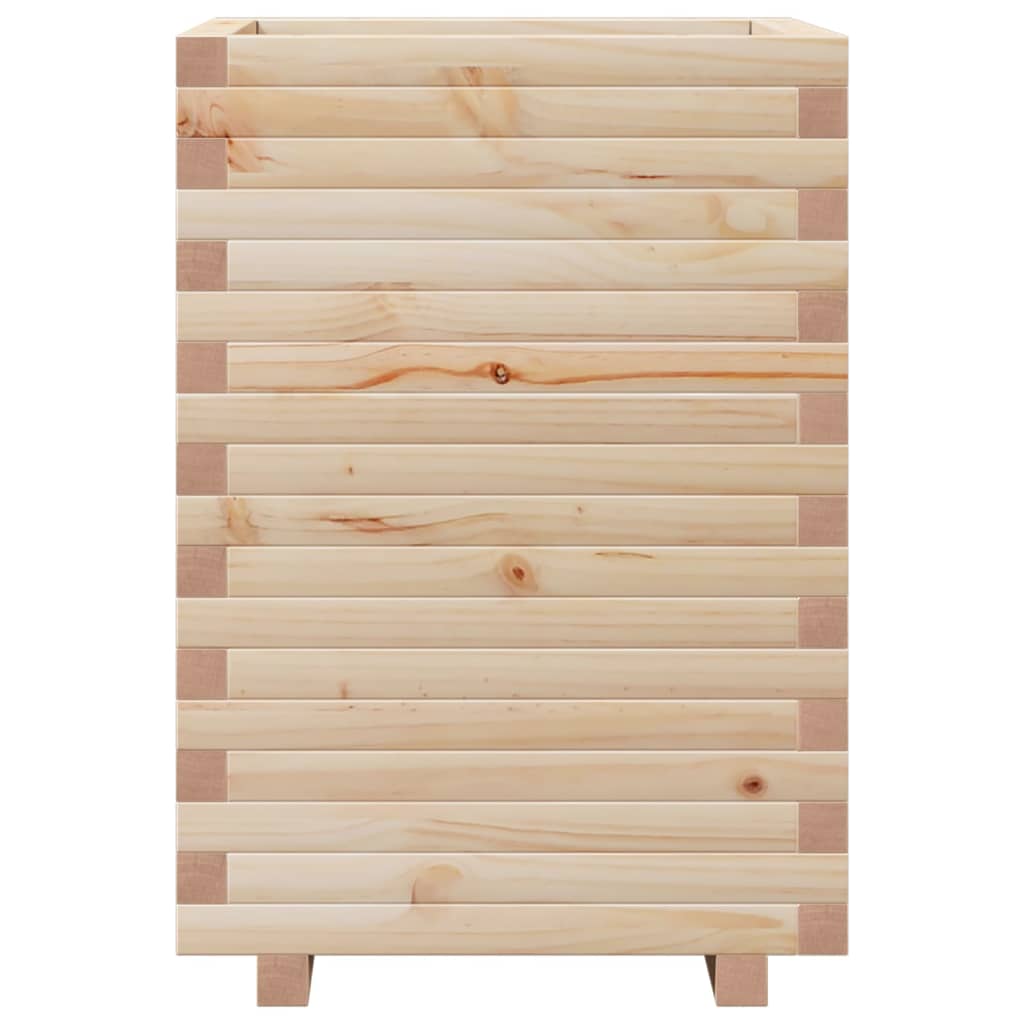 vidaXL Jardinera de madera maciza de pino 50x50x72 cm