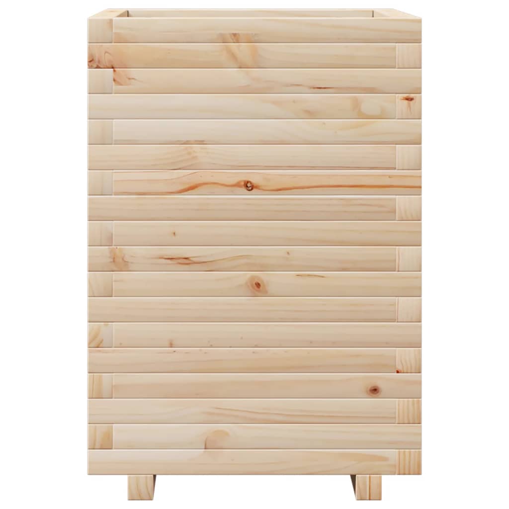 vidaXL Jardinera de madera maciza de pino 50x50x72 cm