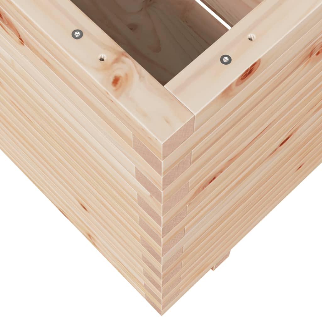 vidaXL Jardinera de madera maciza de pino 50x50x72 cm