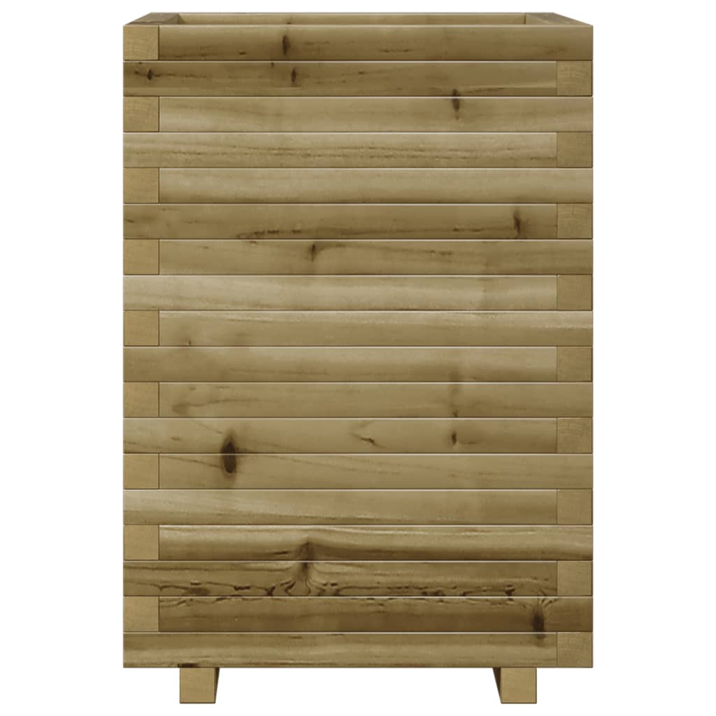 vidaXL Jardinera de madera de pino impregnada 50x50x72 cm