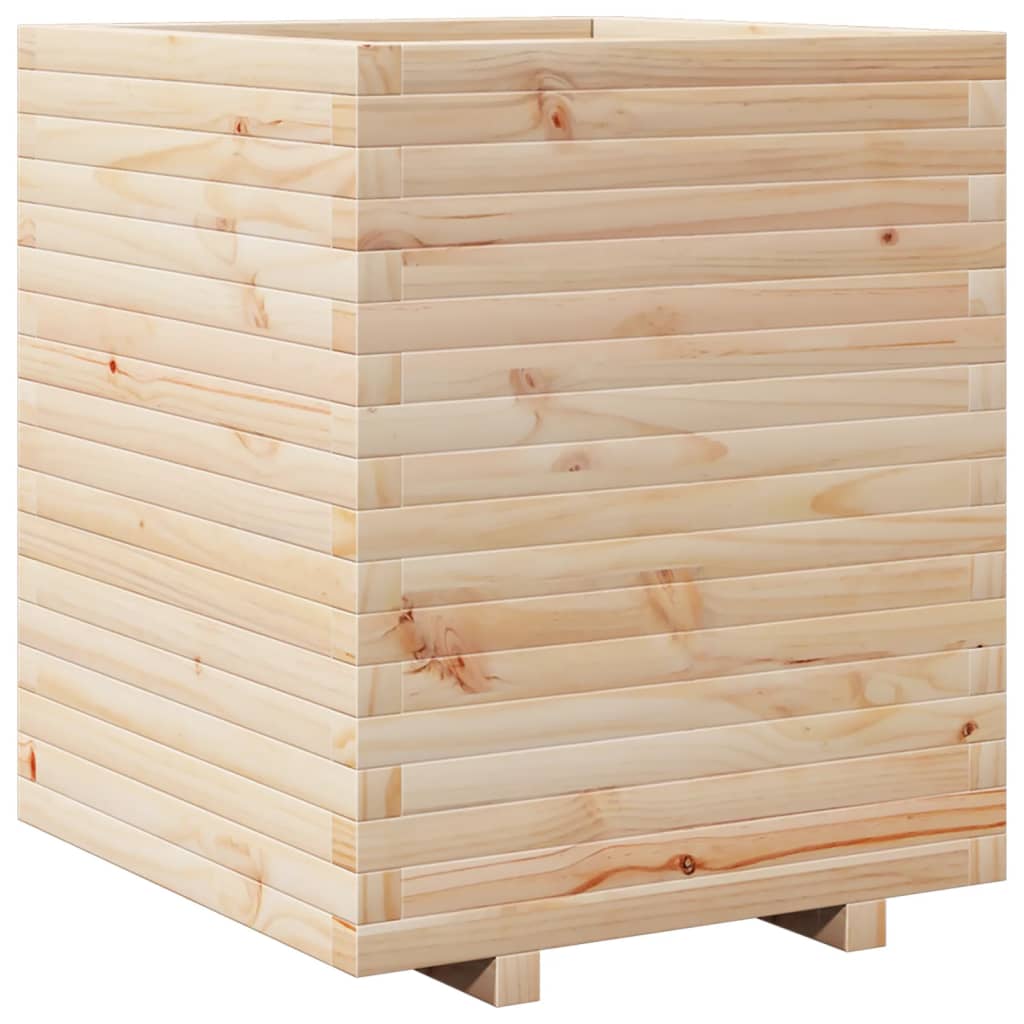 vidaXL Jardinera madera maciza de pino 60x60x72 cm