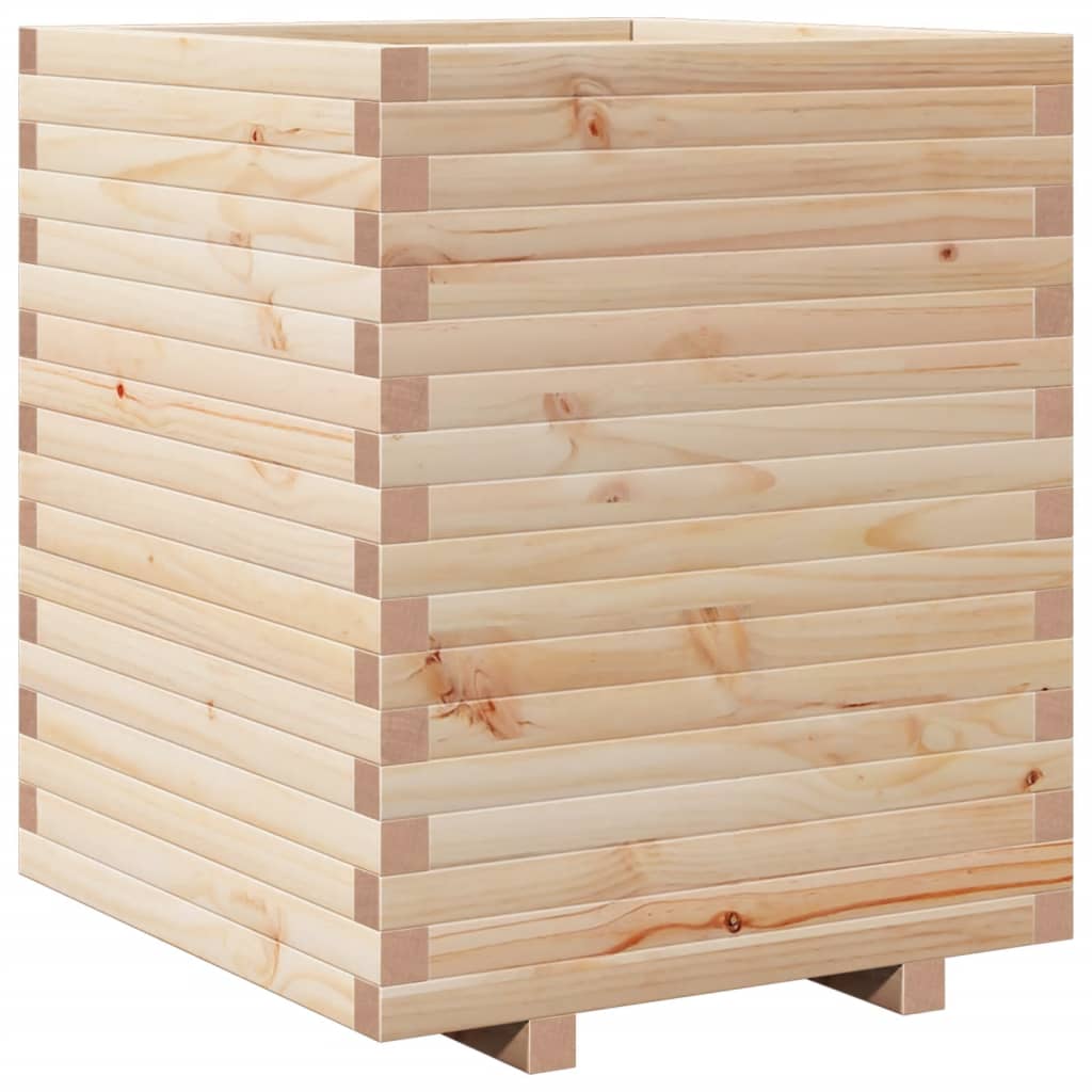 vidaXL Jardinera madera maciza de pino 60x60x72 cm