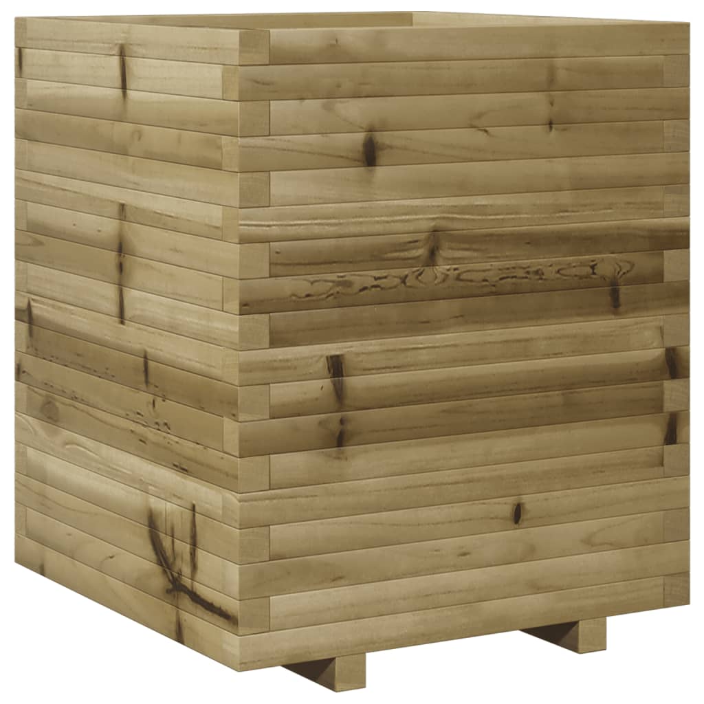 vidaXL Jardinera madera de pino impregnada 60x60x72 cm