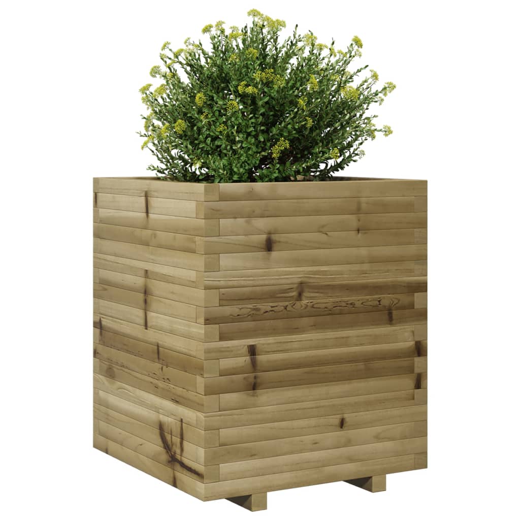 vidaXL Jardinera madera de pino impregnada 60x60x72 cm