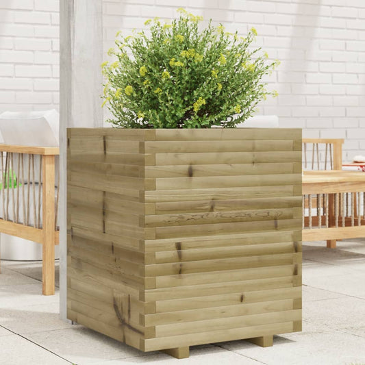 vidaXL Jardinera madera de pino impregnada 60x60x72 cm