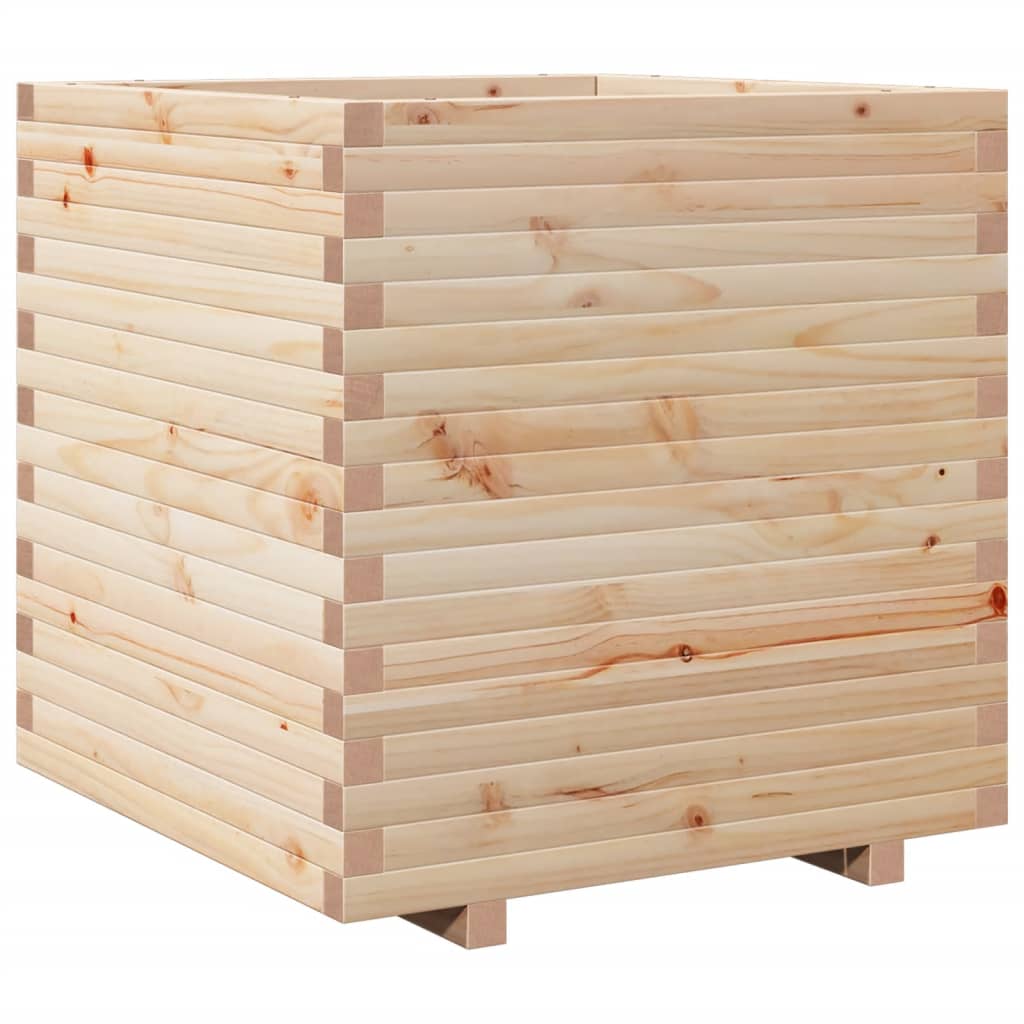 vidaXL Jardinera madera maciza de pino 70x70x72 cm