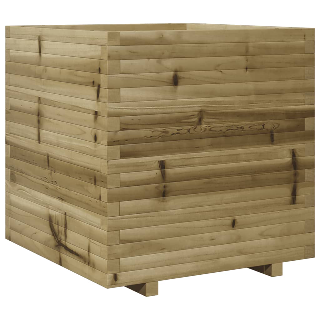 vidaXL Jardinera de madera de pino impregnada 70x70x72 cm