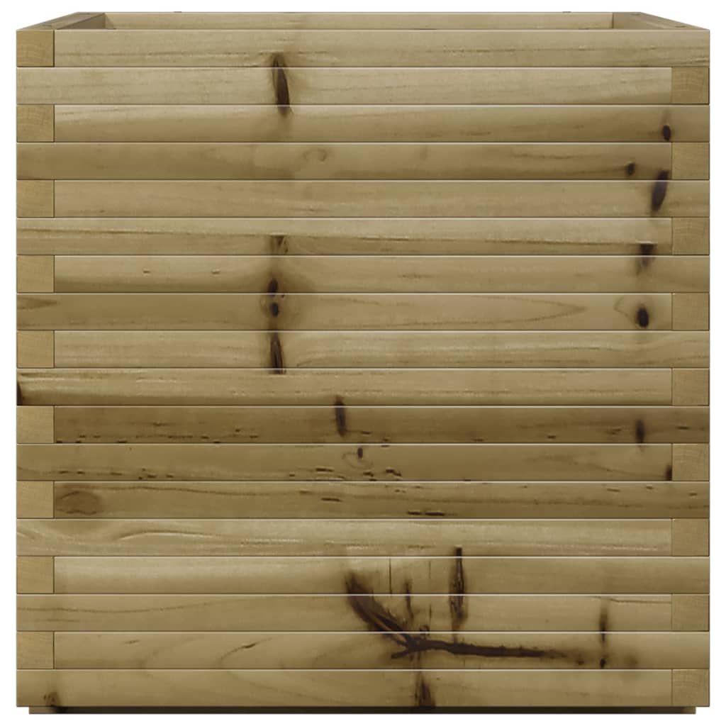 vidaXL Jardinera de madera de pino impregnada 70x70x72 cm