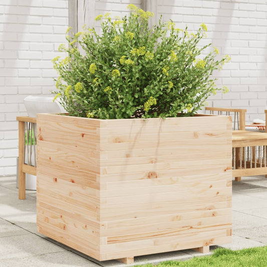 vidaXL Jardinera madera maciza de pino 80x80x72 cm