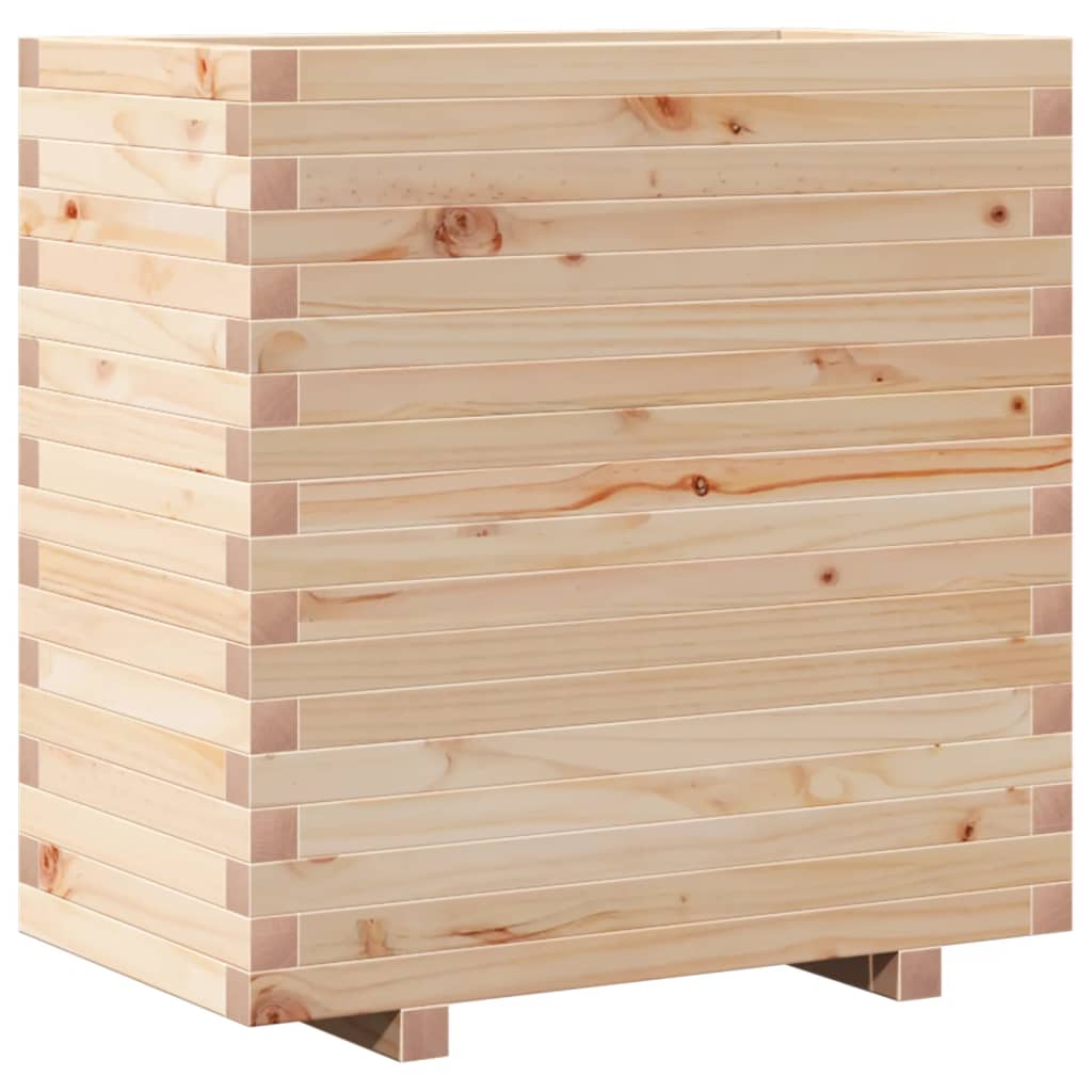 vidaXL Jardinera madera maciza de pino 70x40x72 cm