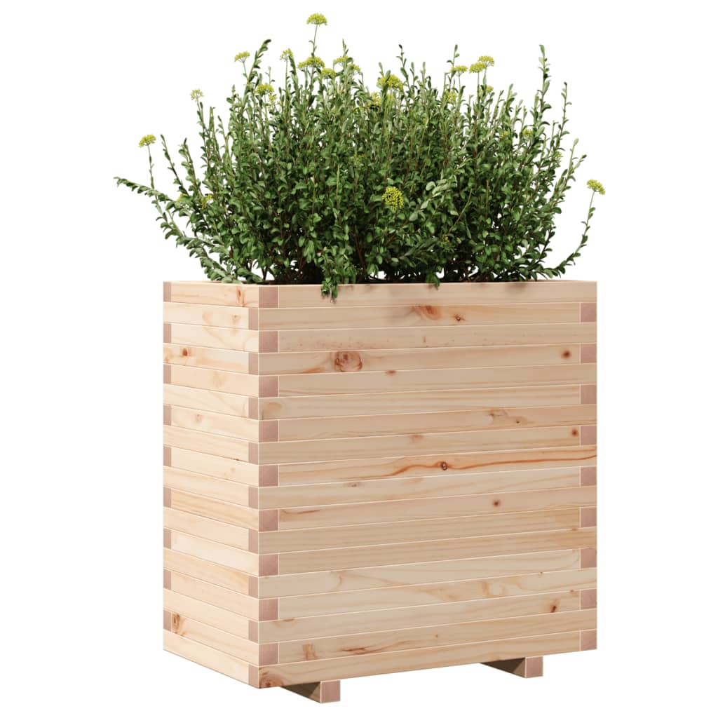 vidaXL Jardinera madera maciza de pino 70x40x72 cm