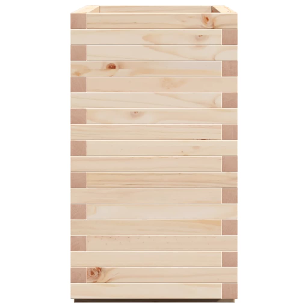 vidaXL Jardinera madera maciza de pino 70x40x72 cm