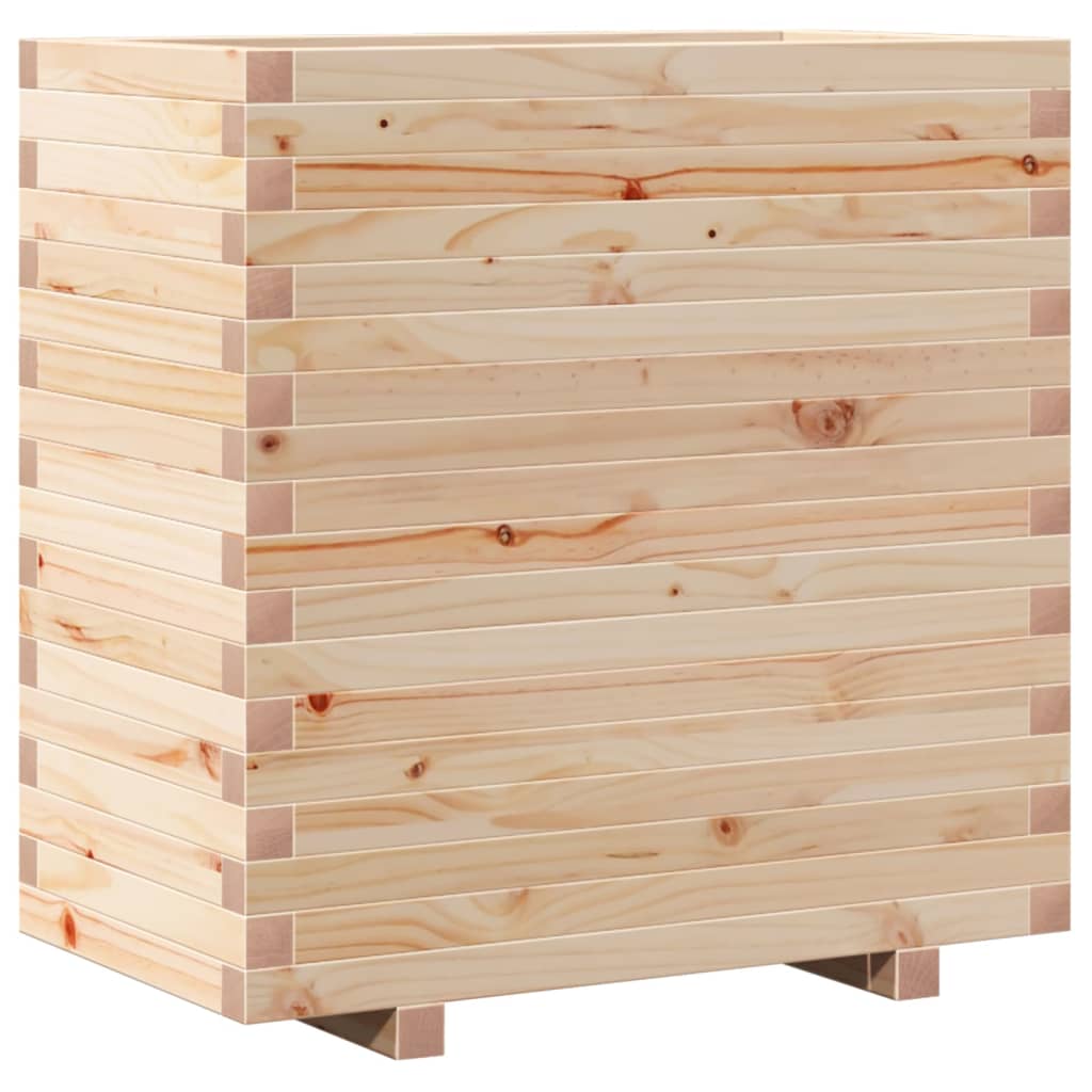 vidaXL Jardinera madera maciza de pino 70x40x72 cm