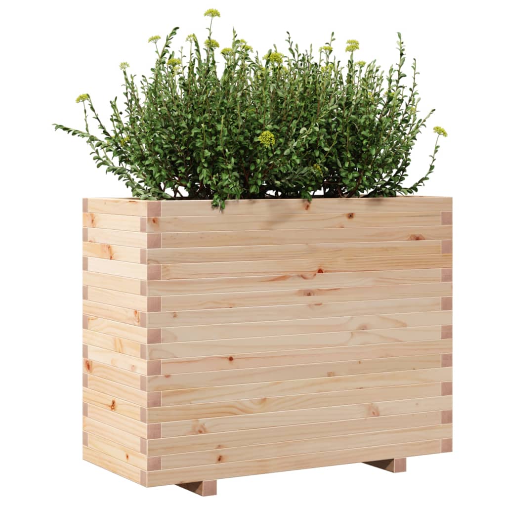 vidaXL Jardinera madera maciza de pino 90x40x72 cm