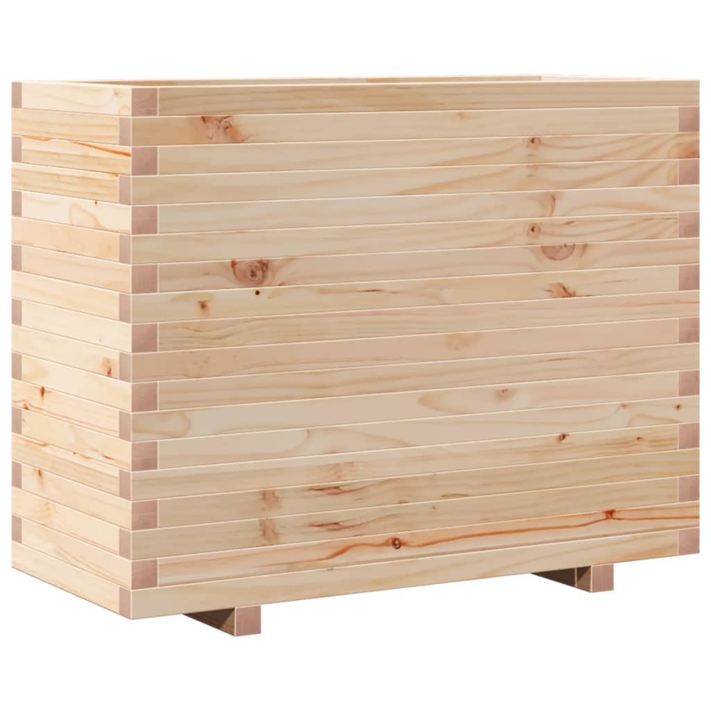 vidaXL Jardinera madera maciza de pino 90x40x72 cm