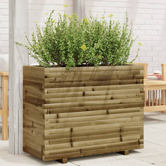 vidaXL Jardinera madera de pino impregnada 90x40x72 cm