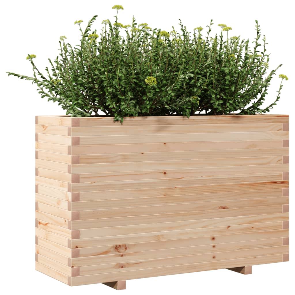 vidaXL Jardinera madera maciza de pino 110x40x72 cm