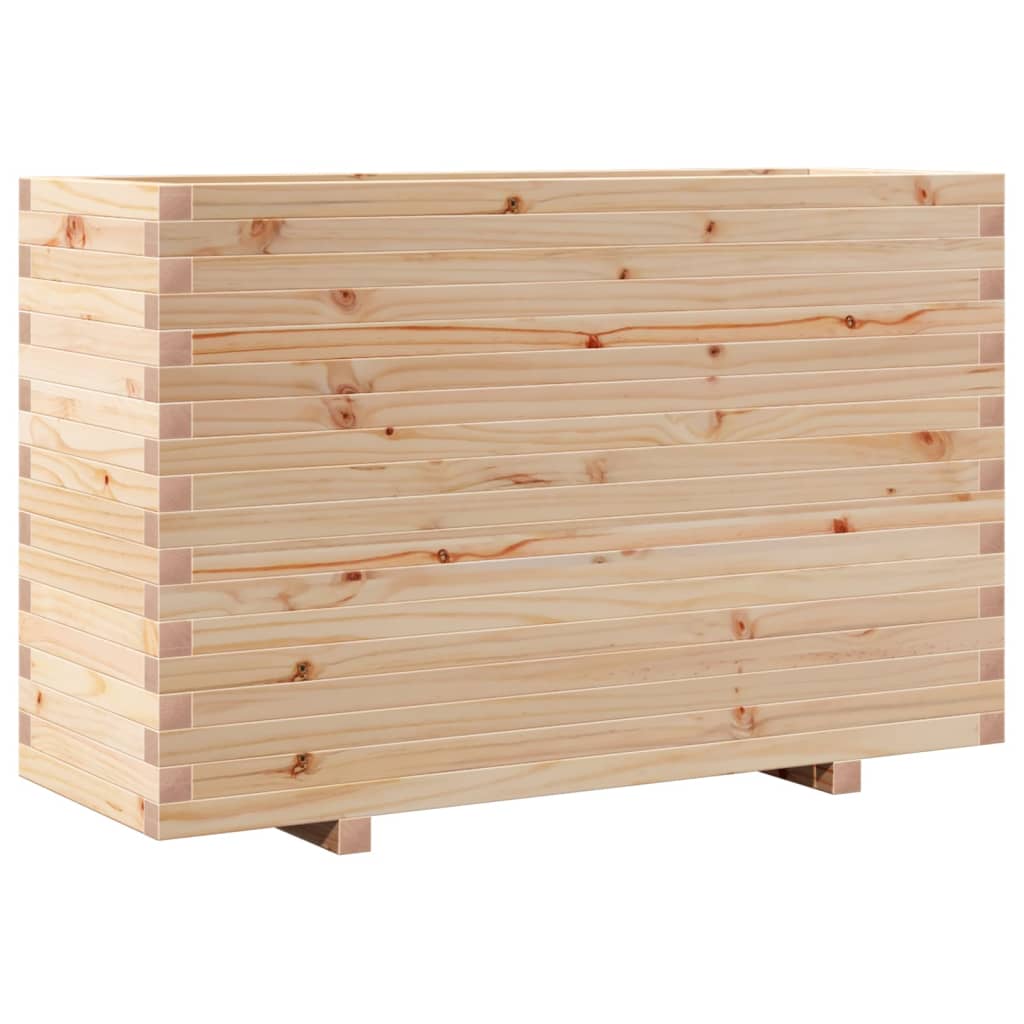 vidaXL Jardinera madera maciza de pino 110x40x72 cm