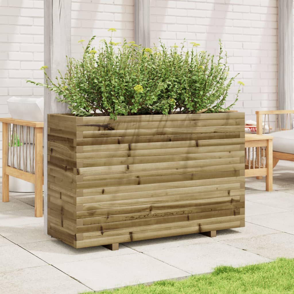 vidaXL Jardinera madera de pino impregnada 110x40x72 cm