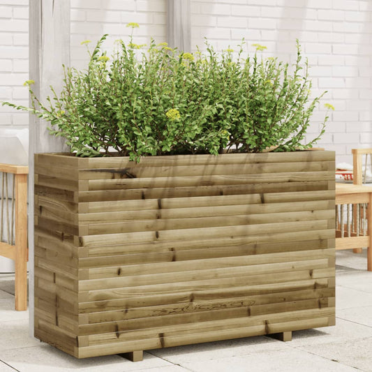 vidaXL Jardinera madera de pino impregnada 110x40x72 cm