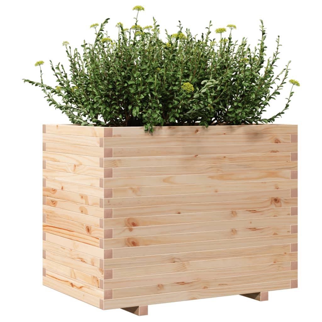 vidaXL Jardinera madera maciza de pino 90x60x72 cm