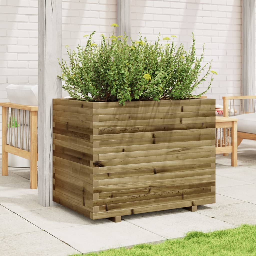 vidaXL Jardinera madera de pino impregnada 90x60x72 cm