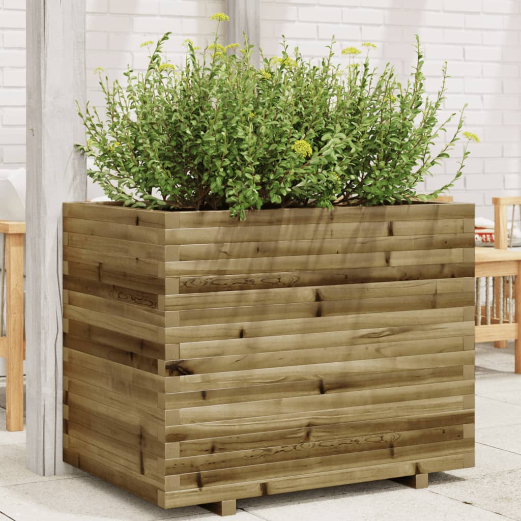 vidaXL Jardinera madera de pino impregnada 90x60x72 cm