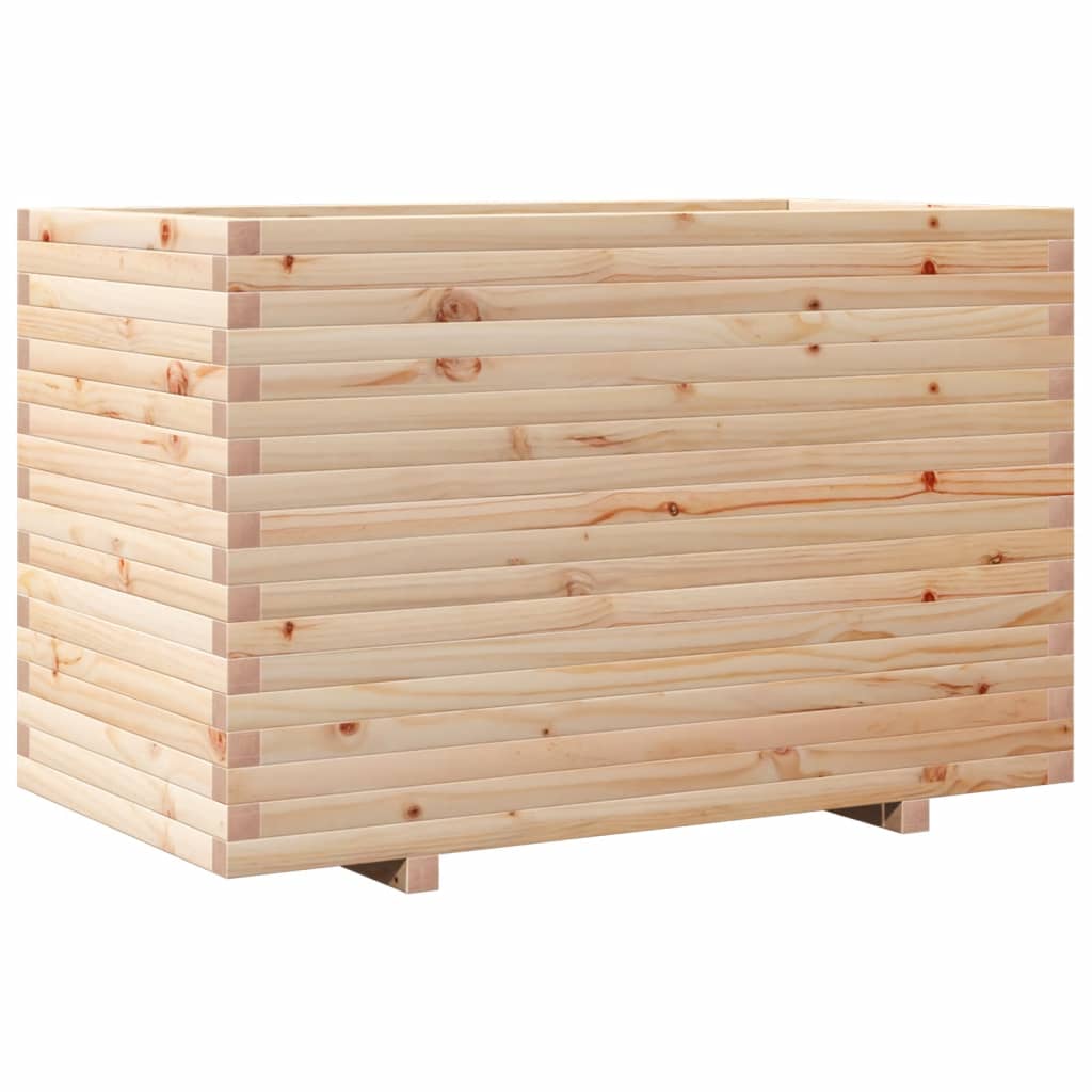 vidaXL Jardinera de madera maciza de pino 110x60x72 cm