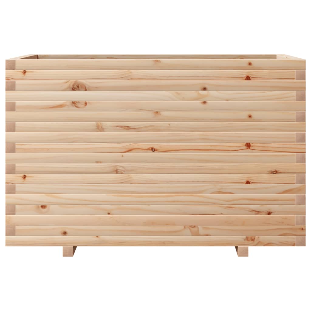 vidaXL Jardinera de madera maciza de pino 110x60x72 cm