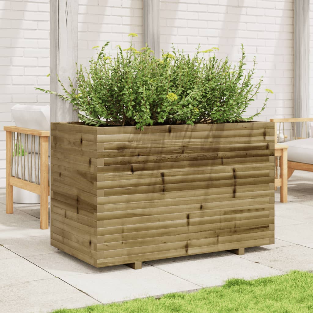 vidaXL Jardinera madera de pino impregnada 110x60x72 cm