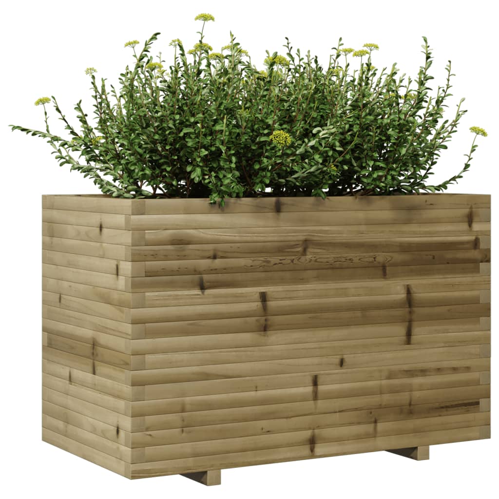 vidaXL Jardinera madera de pino impregnada 110x60x72 cm