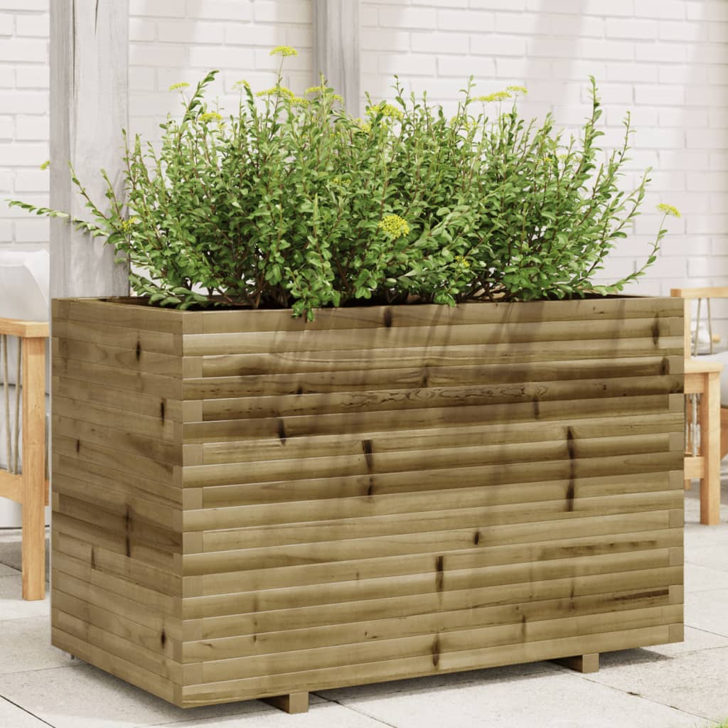 vidaXL Jardinera madera de pino impregnada 110x60x72 cm