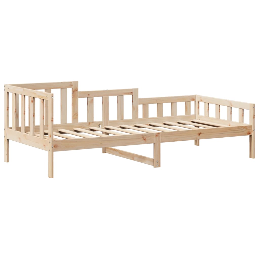 vidaXL Sofá cama con techo madera maciza de pino 90x200 cm