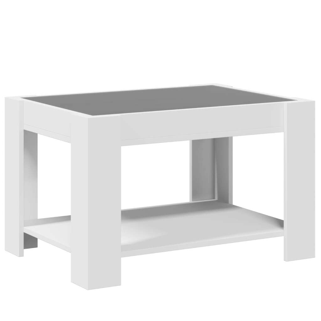 vidaXL Mesa de centro madera de ingeniería blanco 73x53x45 cm